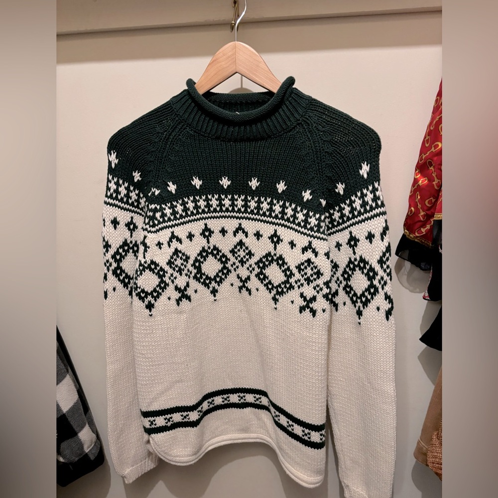 Vintage Eddie Bauer Knit Snowflake Sweater